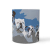 Bulldog Rushmore Print 360 White Mug - Deruj.com