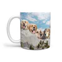 Amazing Golden Retriever Mount Rushmore Print 360 Mug - Deruj.com
