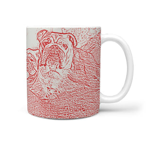 Cute Bulldog Rushmore Print 360 White Mug - Deruj.com