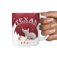 Cute Sphynx Cat Texas Print 360 White Mug - Deruj.com