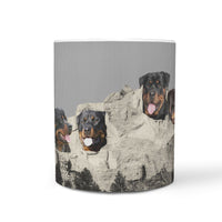 Rottweiler Dog Mount Rushmore Print 360 Mug - Deruj.com
