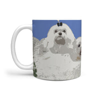 Maltese Dog Rushmore Mount Print 360 White Mug - Deruj.com