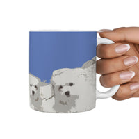 Maltese Dog Rushmore Mount Print 360 White Mug - Deruj.com