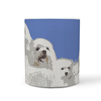 Maltese Dog Rushmore Mount Print 360 White Mug - Deruj.com