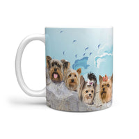 Cute Yorkie Mount Rushmore Print 360 Mug - Deruj.com