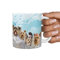 Cute Yorkie Mount Rushmore Print 360 Mug - Deruj.com