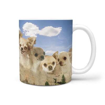Chihuahua Mount Rushmore Print 360 Mug - Deruj.com