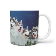Amazing Siberian Husky Mount Rushmore Print 360 Mug - Deruj.com
