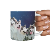 Amazing Siberian Husky Mount Rushmore Print 360 Mug - Deruj.com