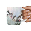 Siberian Husky Dog Mount Rushmore Print 360 Mug - Deruj.com