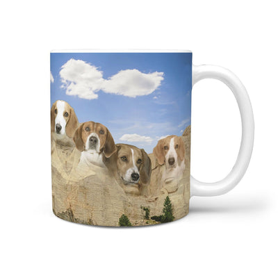 American Foxhound Mount Rushmore Print 360 Mug - Deruj.com