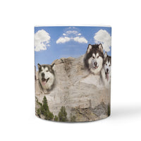 Alaskan Malamute Mount Rushmore Print 360 Mug - Deruj.com