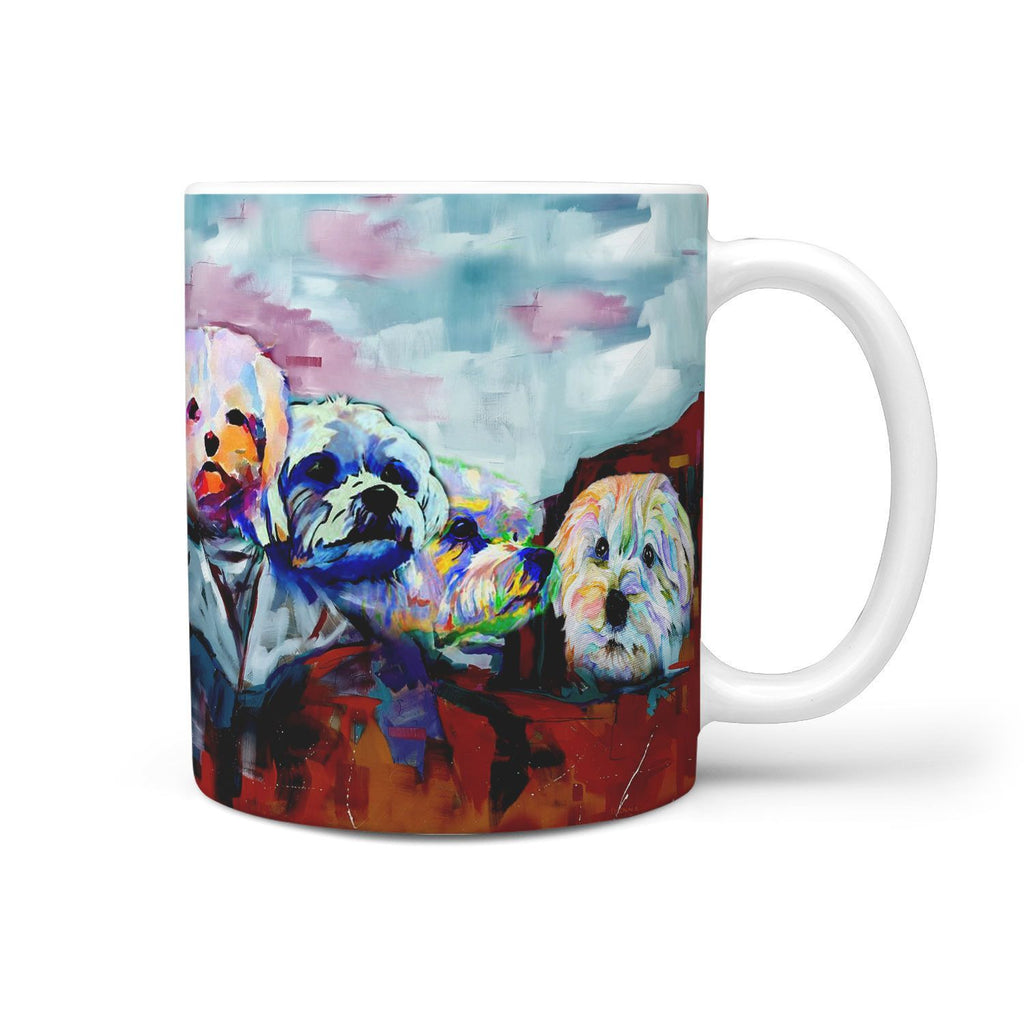 Maltese Dog Art Mount Rushmore Print 360 Mug - Deruj.com