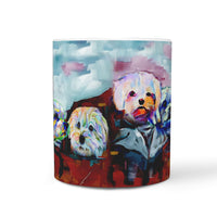 Maltese Dog Art Mount Rushmore Print 360 Mug - Deruj.com