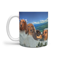 Lovely Dachshund Dog Mount Rushmore Print 360 Mug - Deruj.com