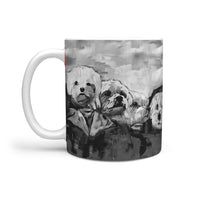 Maltese Dog Black&White Mount Rushmore Print 360 Mug - Deruj.com