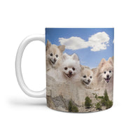 Pomeranian Dog Mount Rushmore Print 360 Mug - Deruj.com