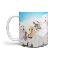 Cute Poodle Dog Print Mount Rushmore 360 White Mug - Deruj.com