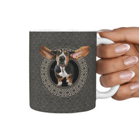 Cute Basset Hound Print 360 White Mug - Deruj.com