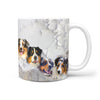 Lovely Australian Shepherd Dog Mount Rushmore Print 360 White Mug - Deruj.com