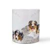 Lovely Australian Shepherd Dog Mount Rushmore Print 360 White Mug - Deruj.com