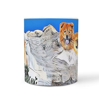 Chow Chow Dog Mount Rushmore Print 360 White Mug - Deruj.com