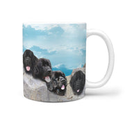 Amazing Newfoundland Dog Mount Rushmore Print 360 White Mug - Deruj.com