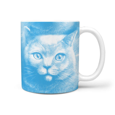 Amazing Russian Blue Cat Print 360 White Mug - Deruj.com
