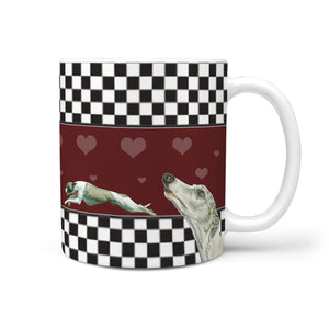 Whippet Dog Print 360 White Mug - Deruj.com