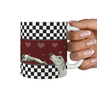 Whippet Dog Print 360 White Mug - Deruj.com