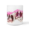 Japanese Chin Dog Pink Art Mount Rushmore Print 360 White Mug - Deruj.com
