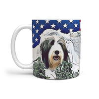 Bearded Collie Mount Rushmore Print 360 White Mug-Free Shipping - Deruj.com