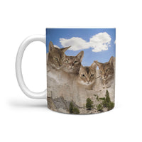 Abyssinian Cat Mount Rushmore Print 360 White Mug - Deruj.com