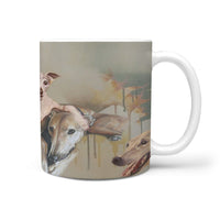 Greyhound Dog Print 360 White Mug - Deruj.com