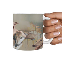 Greyhound Dog Print 360 White Mug - Deruj.com