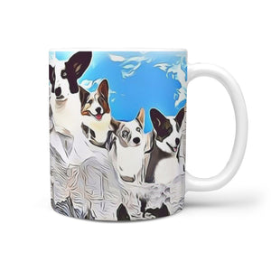 Cardigan Welsh Corgi Mount Rushmore Print 360 White Mug - Deruj.com