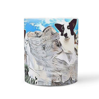 Cardigan Welsh Corgi Mount Rushmore Print 360 White Mug - Deruj.com