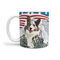 Cute Cardigan Welsh Corgi Mount Rushmore Print 360 White Mug - Deruj.com