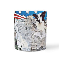 Cute Cardigan Welsh Corgi Mount Rushmore Print 360 White Mug - Deruj.com