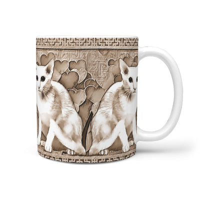 Oriental Shorthair Cat Print 360 White Mug - Deruj.com