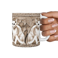 Oriental Shorthair Cat Print 360 White Mug - Deruj.com