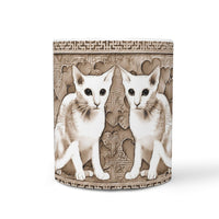 Oriental Shorthair Cat Print 360 White Mug - Deruj.com