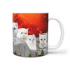 White Persian Cat Mount Rushmore Print 360 Mug - Deruj.com