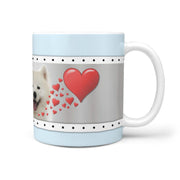 Cute Samoyed Dog Print 360 White Mug - Deruj.com