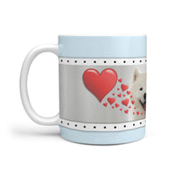 Cute Samoyed Dog Print 360 White Mug - Deruj.com