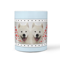 Cute Samoyed Dog Print 360 White Mug - Deruj.com