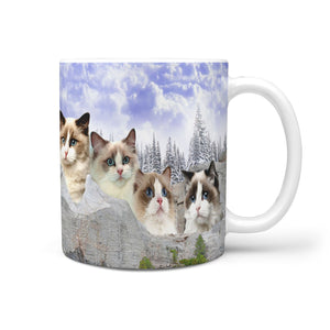 Ragdoll Cat Mount Rushmore Print 360 Mug - Deruj.com