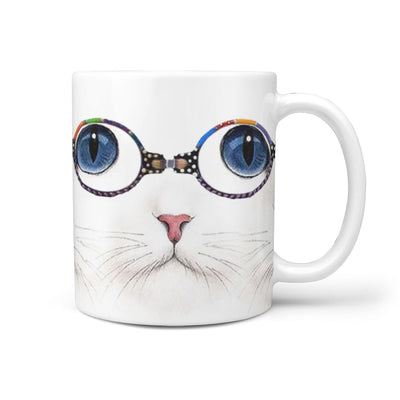 Cute Cat Print 360 White Mug - Deruj.com