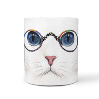 Cute Cat Print 360 White Mug - Deruj.com