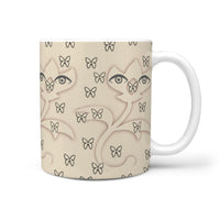 Butterfly Eyes Print 360 White Mug - Deruj.com